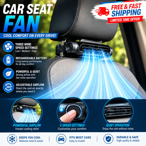 Usb car seat headrest - usb, cooling