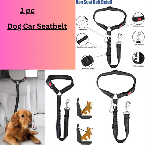 Dog car seatbelt - 2-in-1,