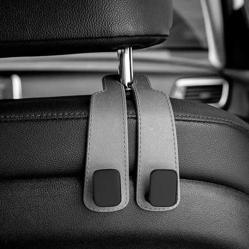 Car headrest hooks leather - car,